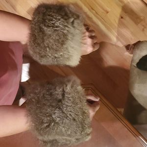 Vintage Fox fur wrist Muffs